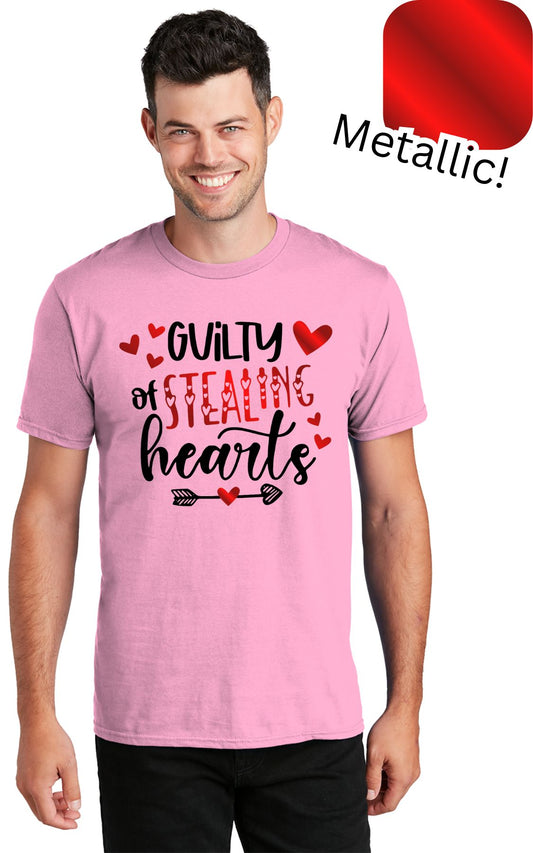 Stealing Hearts Valentines Metallic Shirt
