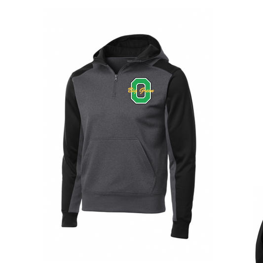Big O-Sport-Tek Tech Fleece Colorblock 1/4-Zip Hooded Sweatshirt
