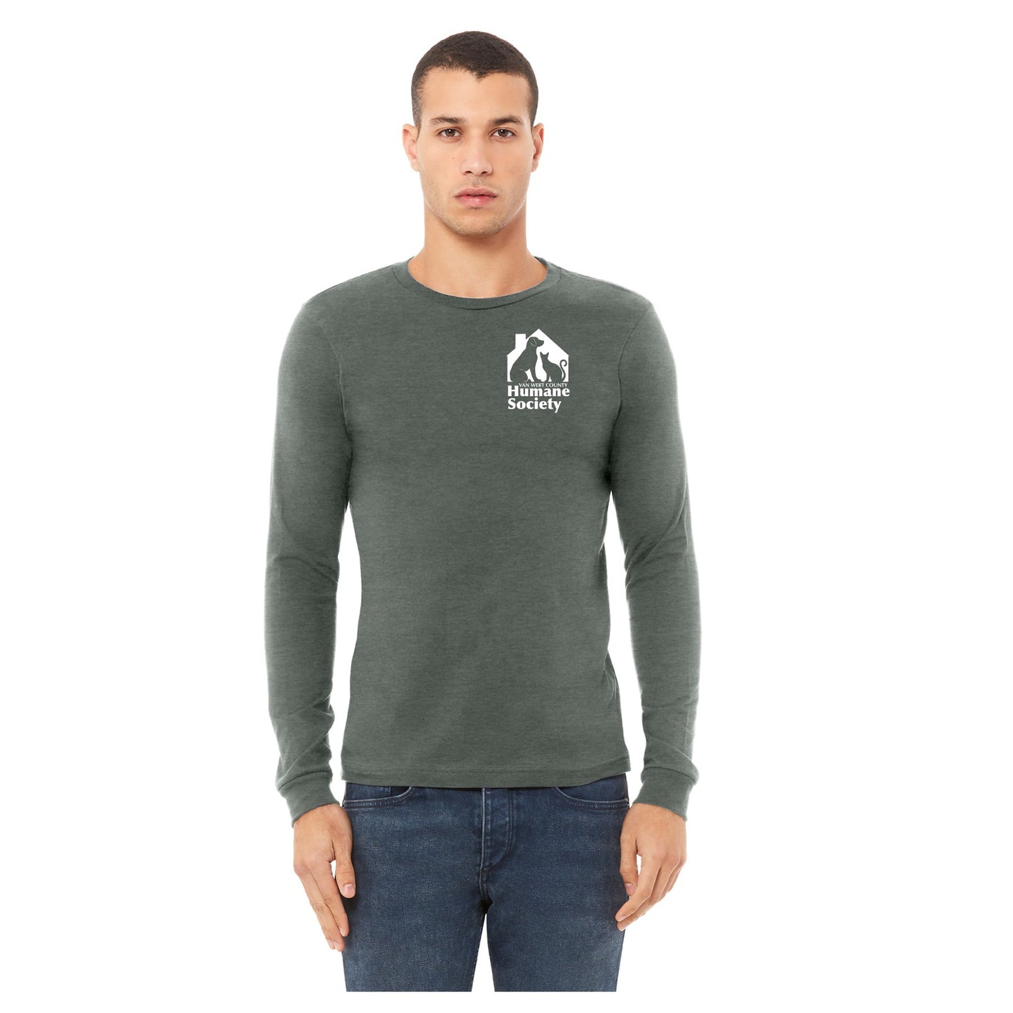 BELLA+CANVAS Unisex Heather CVC Long Sleeve Tee-BC--BC3501CVC