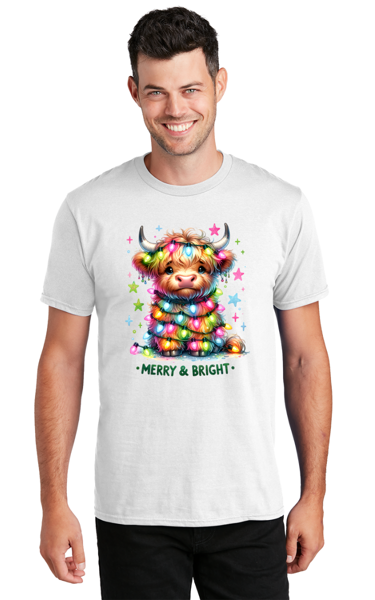 Merry & bright Christmas Cow