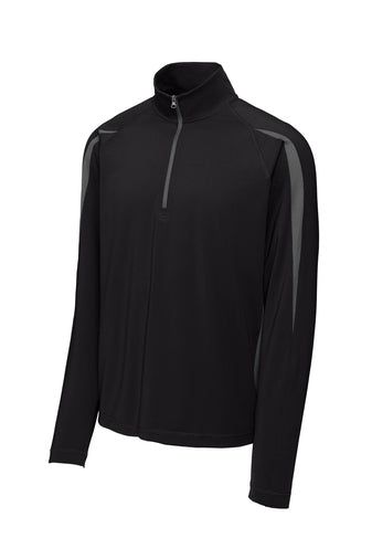 ST851 Sport-Tek® Sport-Wick® Stretch 1/2-Zip Colorblock Pullover