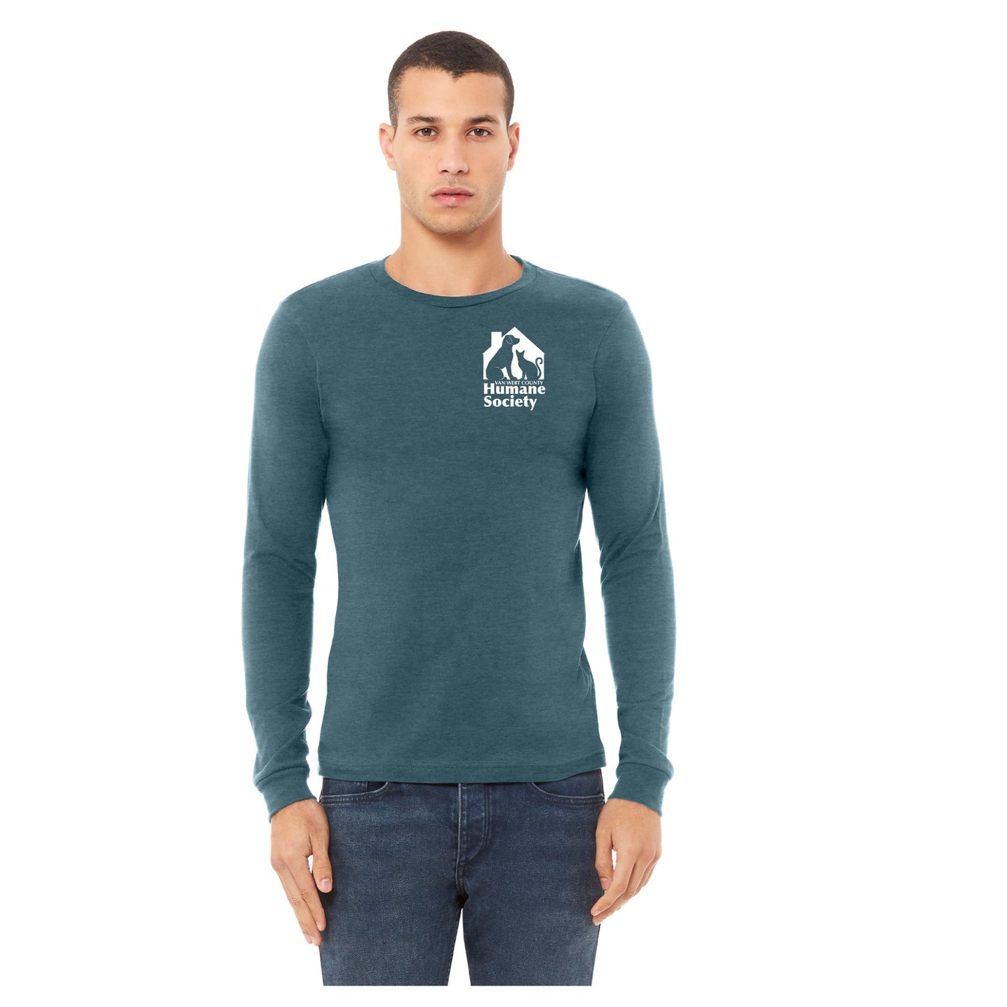 BELLA+CANVAS Unisex Heather CVC Long Sleeve Tee-BC--BC3501CVC