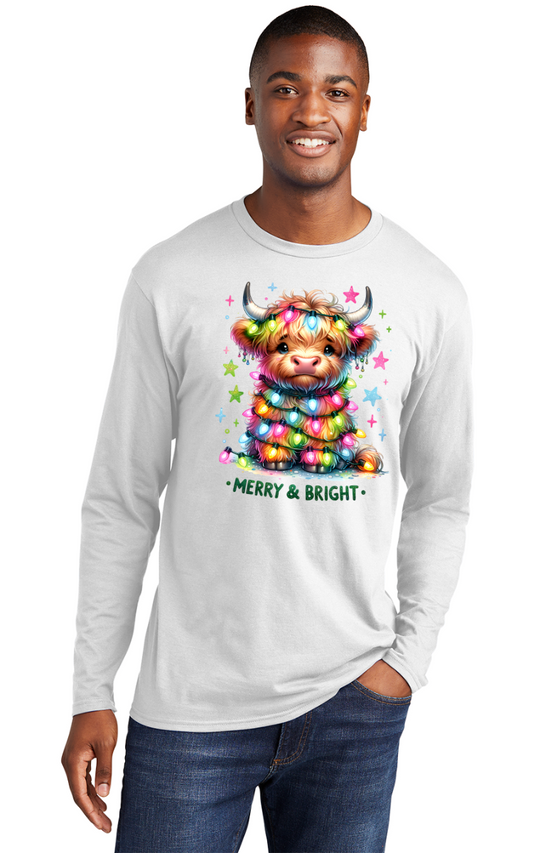 Merry & bright Christmas Cow