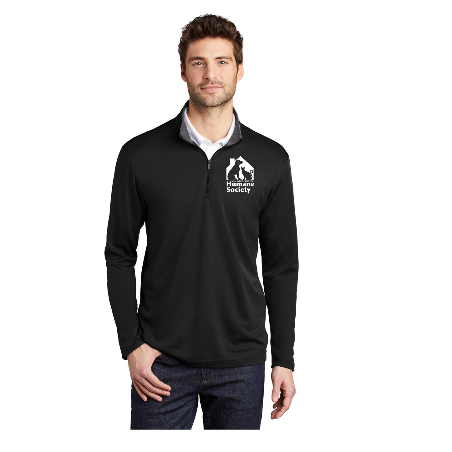 Embroidered Port Authority Silk Touch ™ Performance 1/4-Zip-K584