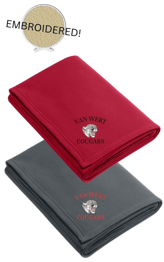 Cougars Embroidered Blanket