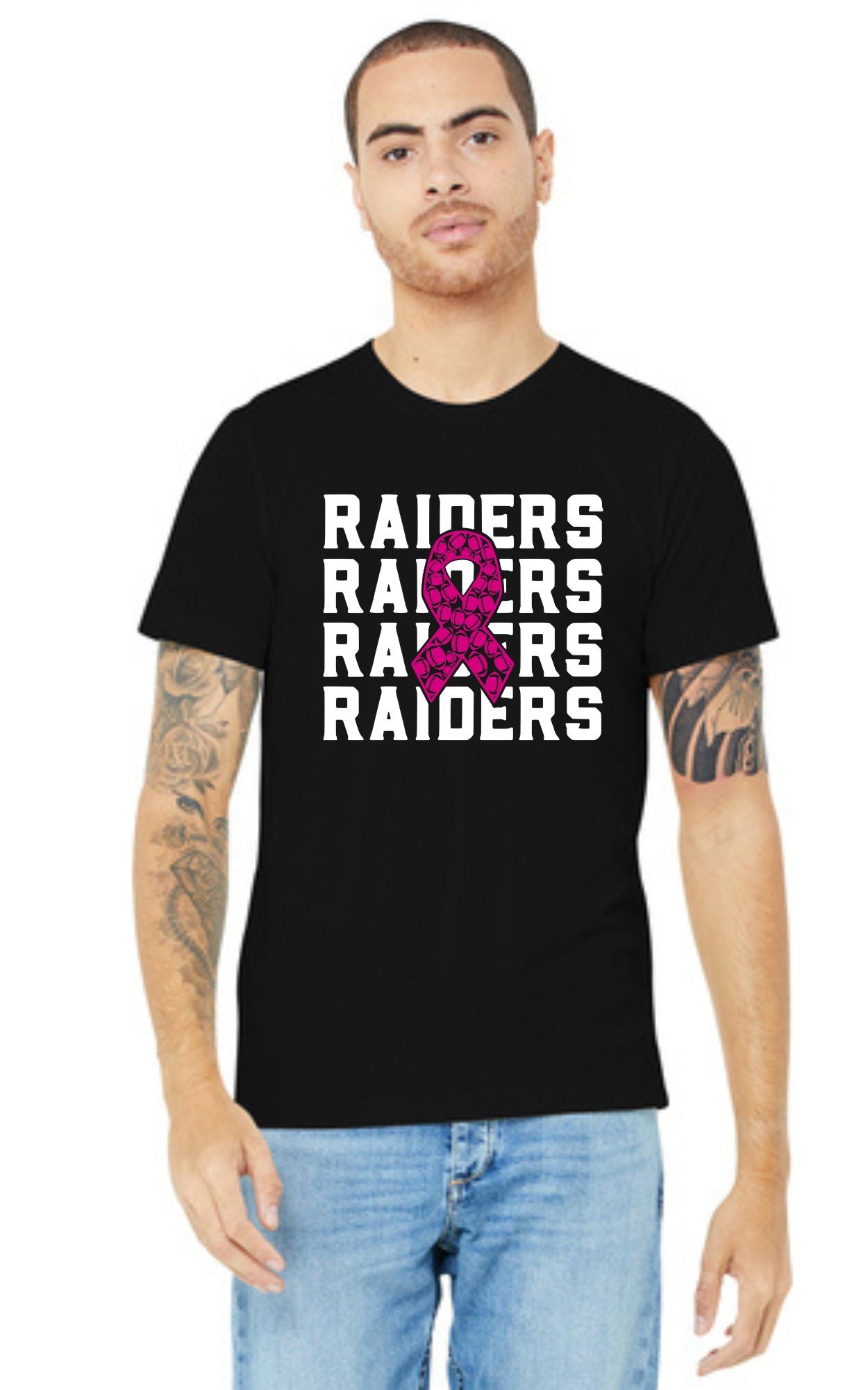 Fundraiser Shirt - Raiders cancer ribbon