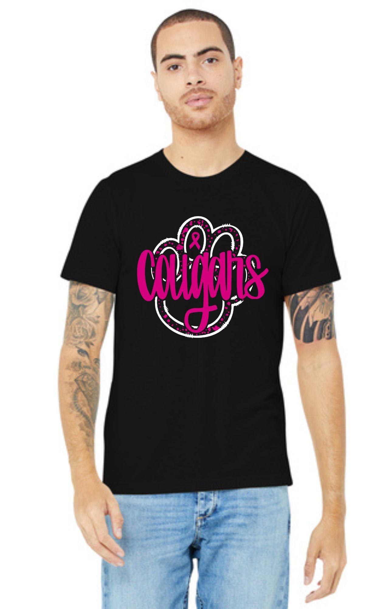 Fundraiser Shirt - Cougars cancer ribbon