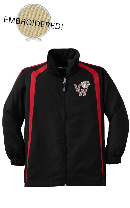 Cougars Embroidered Youth Colorblock Raglan Jacket