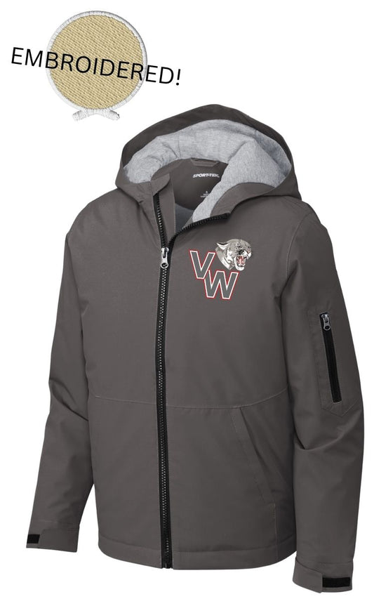 Cougars Embroidered Youth Waterproof Insulated Jacket