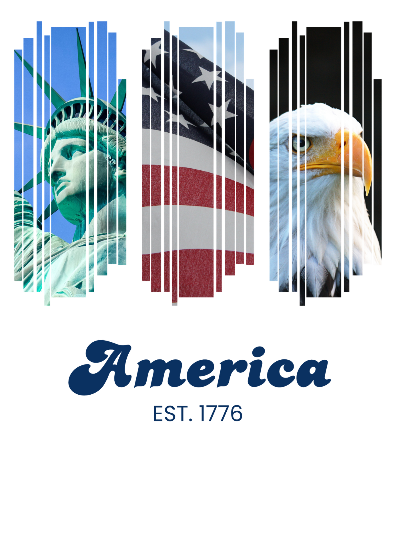 Eagle/Flag/Statute of Liberty