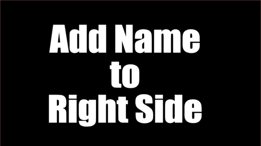 Add Embroidered Name to Right side