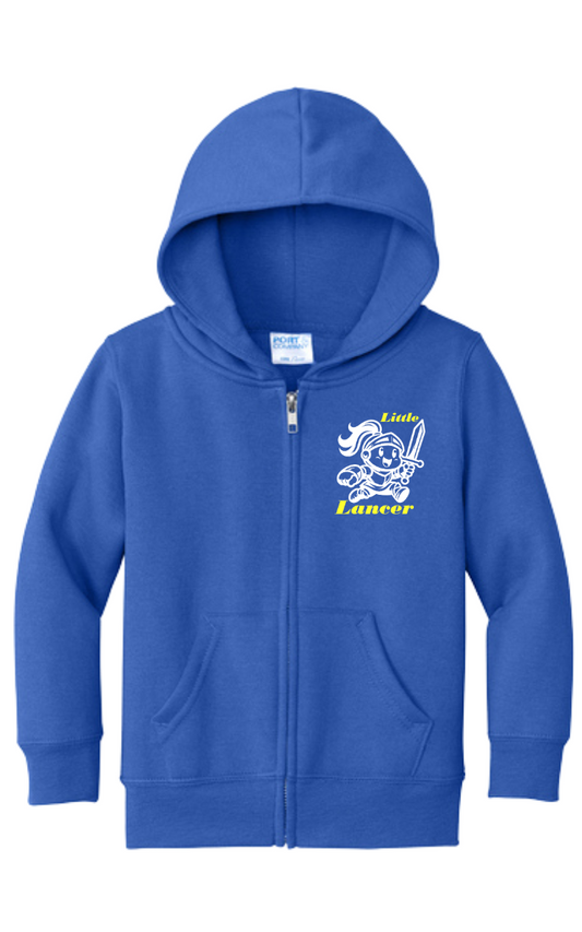 Little Lancer Infant & Toddler Fleece Full-Zip Hooded Sweatshirt-Spirit