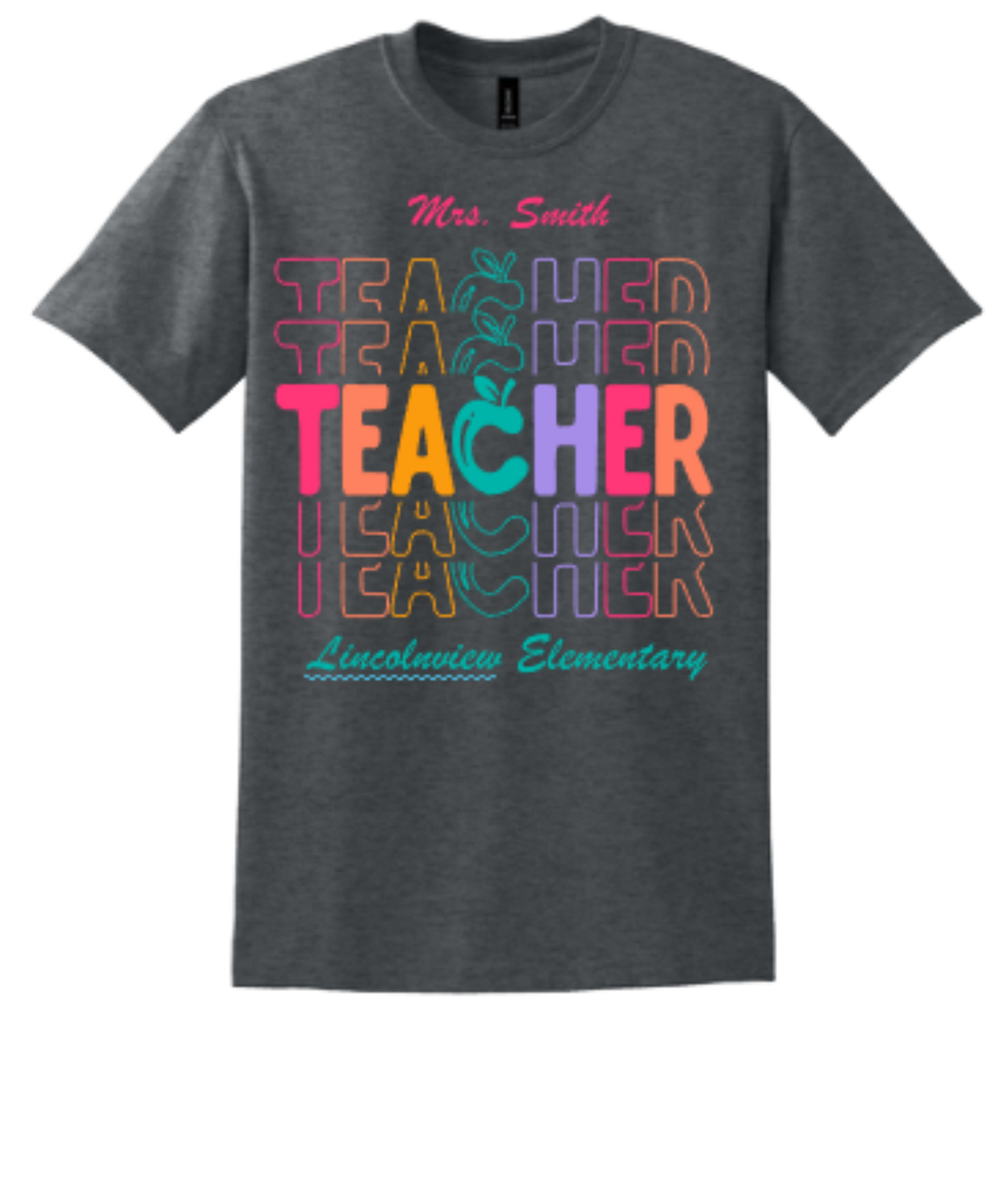 Custom Teacher Apple Shirts