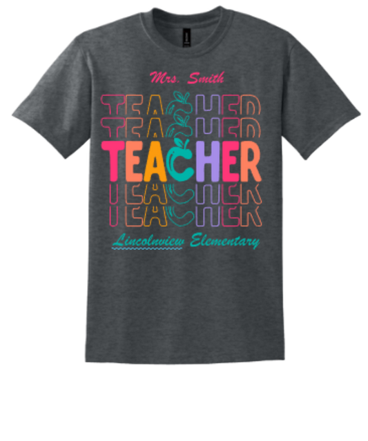 Custom Teacher Apple Shirts
