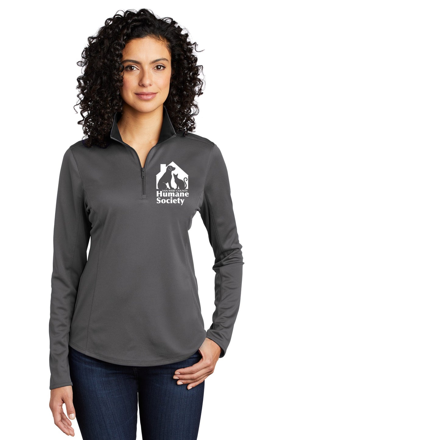 Embroidered Port Authority Ladies Silk Touch ™ Performance 1/4-Zip--LK584