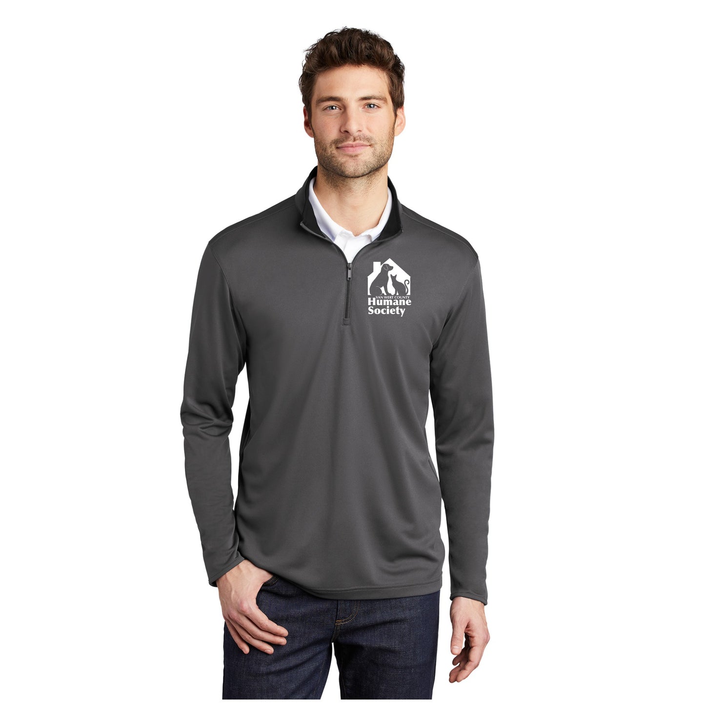 Embroidered Port Authority Silk Touch ™ Performance 1/4-Zip-K584